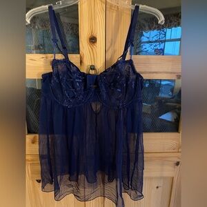 Adore Me Midnight Blue Lace Chemise